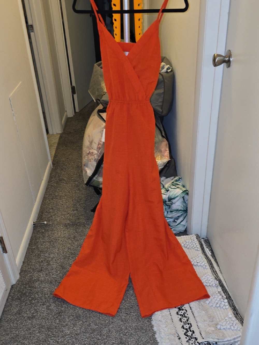 $5 - MUST BUNDLE - NWOT Flying Tomato Orange Wrap-Front Wide-Leg Jumpsuit